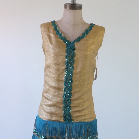 vintage flapper dress | 60s fringed flapper dress - Picture 2 of 16